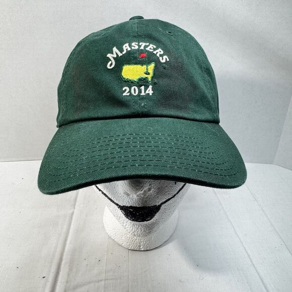 Masters Golf Hat Cap Green Adjustable Strap 2014 New Old Stock One Size Men's - Picture 1 of 8